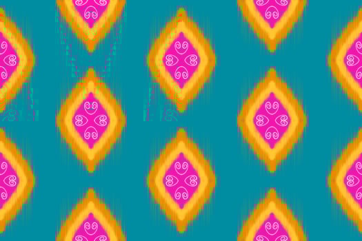 abstract ethnic oriental ikat seamless pattern original design for background carpet wallpaper clothing wrap batik fabric vector illustration fashion work embroidery photo