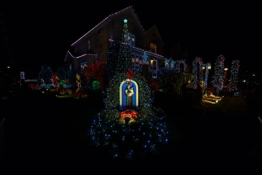 Christmas Decorations at night photo