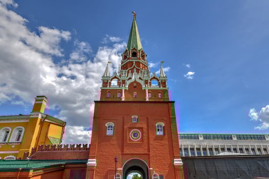 The Kutafiya Tower at the Kremlin in Moscow, Russia. photo