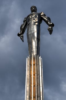 Yuri Gagarin monument on Gagarin Square in Moscow Russia, 2022 photo