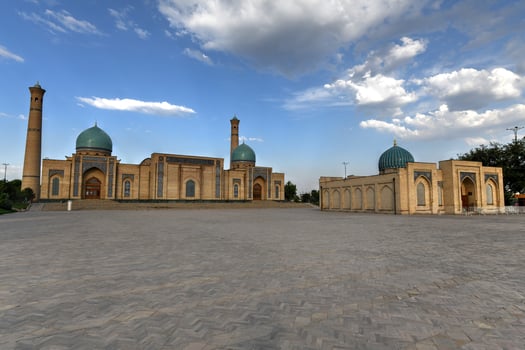 View of the Tashkent Hazrati Imam Complex Barakhan Madrasa in Tashkent, Uzbekistan. photo
