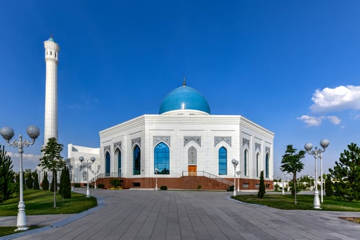 Minor Mosque in Tashkent, Uzbekistan, 2022. It is a relatively new mosque opened on 1 October 2014. photo