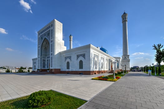 Minor Mosque in Tashkent, Uzbekistan, 2022. It is a relatively new mosque opened on 1 October 2014. photo