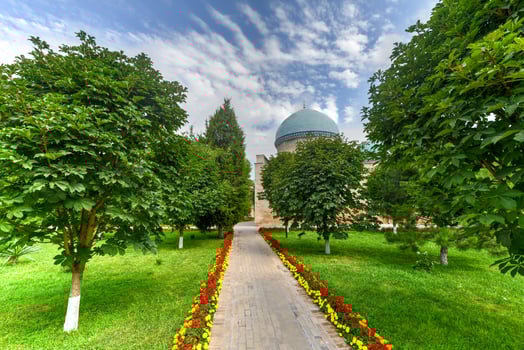 Shayhantaur Memorial Complex in Tashkent, Uzbekistan. The Mausoleum of Sheikh Hovendi at-Tahur is an architectural monument in Tashkent, Uzbekistan. photo