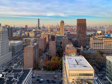 New York City Skyline looking from Downtown Brooklyn onto Downtown Manhattan. photo