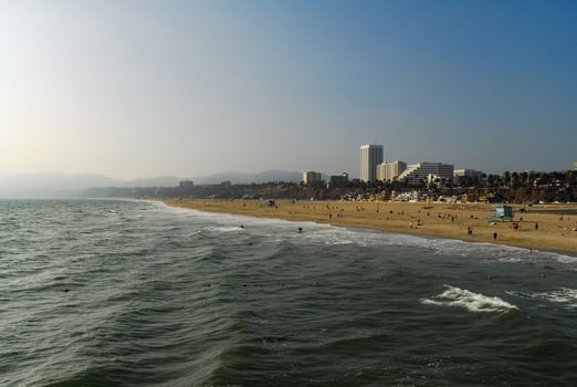 Santa Monica Beach in Los Angeles, California, USA. photo