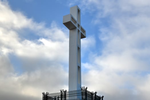 Concrete Cross on Mount Soledad in La Jolla, San Diego, California. photo