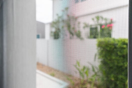 mosquito net wire screen on house window protection against insect photo