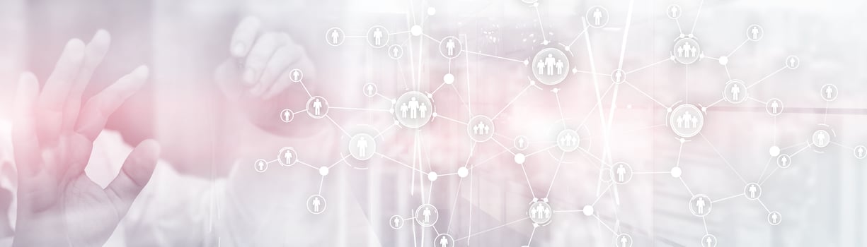 People connection technologies for business. Mixed media. photo