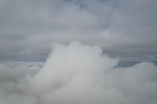 Beautiful Sky with Dramatic Clouds Drone's High Angle Footage over City of England UK photo
