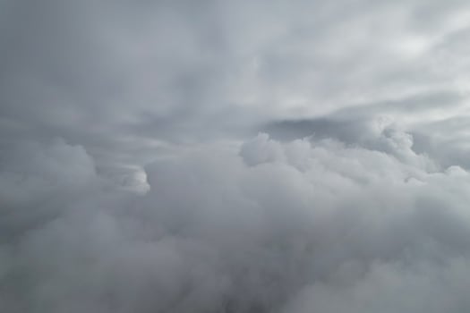 Beautiful Sky with Dramatic Clouds Drone's High Angle Footage over City of England UK photo