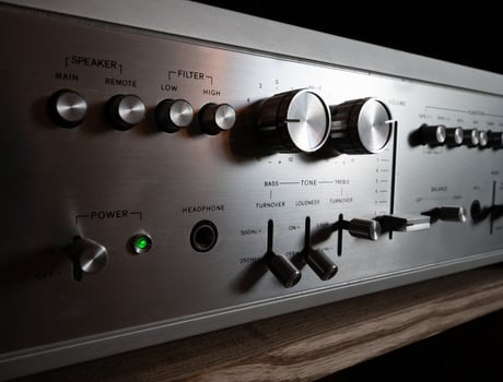 Close up of a amplifier photo