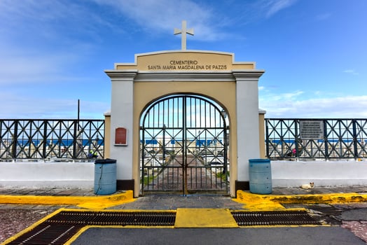 Santa Maria Magdalena de Pazzis colonial era cemetery located in Old San Juan, Puerto Rico. photo