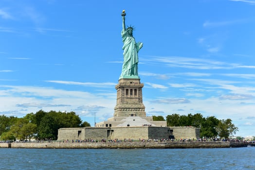 The Statue of Liberty from Liberty Harbor. photo