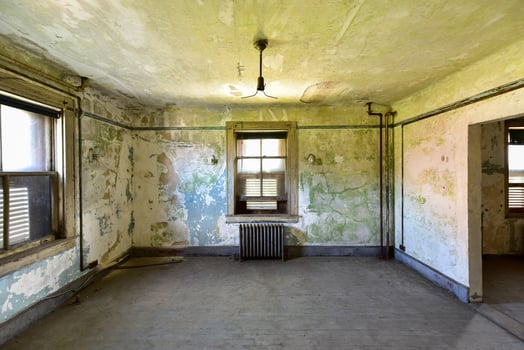 The abandoned Ellis Island Immigrant Hospital. It was the United States first public health hospital, opened in 1902 and operating as a hospital until 1930. photo