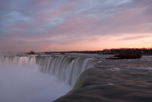 Niagara Falls at sunset from the Canadian side. photo