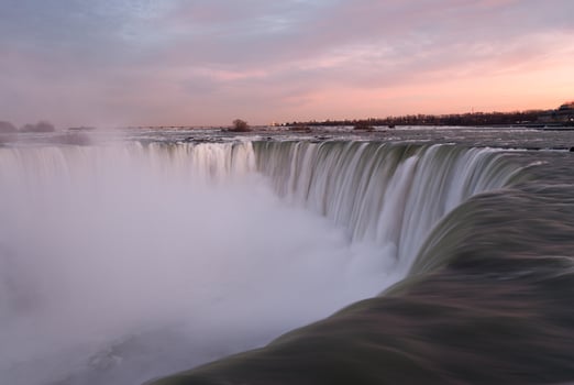 Niagara Falls at sunset from the Canadian side. photo
