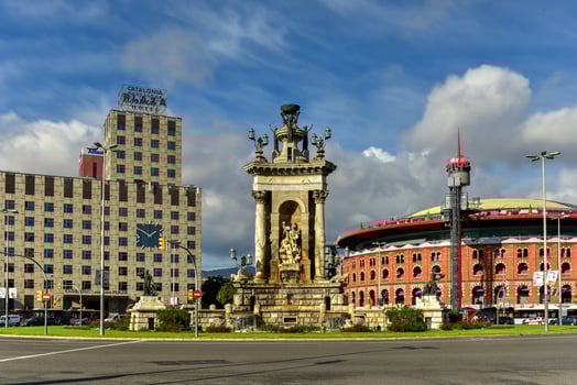 Placa de Espanya in Barcelona, Spain. photo