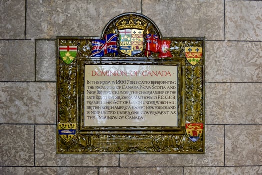 Dominion of Canada Plaque in the Parliament of Canada Ottawa photo