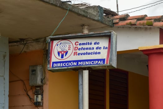 Revolutionary propaganda CDR sign representing the Committee for the Defense of the Revolution in Vinales Cuba photo