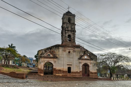 Ruins of the colonial catholic church of Santa Ana in Trinidad, Cuba. photo