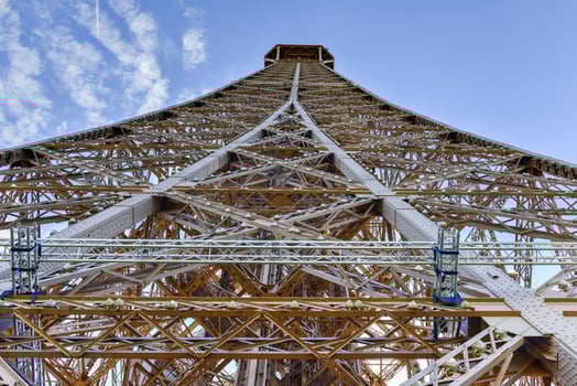 The iconic Eiffel Tower in Paris, France. photo