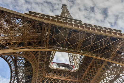 The iconic Eiffel Tower in Paris, France. photo