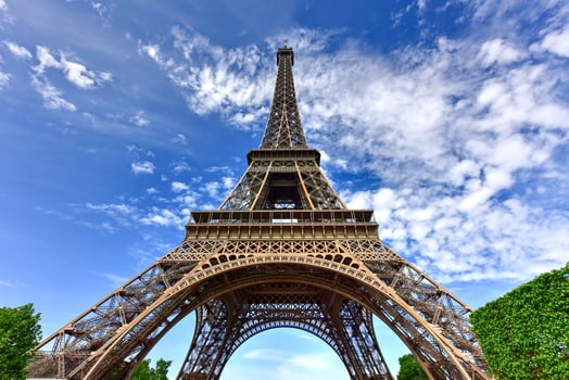 The iconic Eiffel Tower in Paris, France. photo