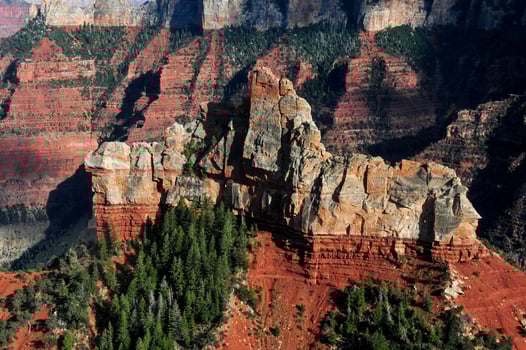 Grand Canyon National Park from the air. photo