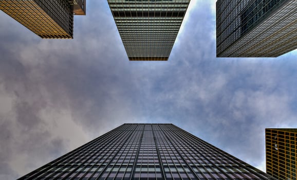 Vertical view of Park Avenue Skyscrapers in Midtown Manhattan, New York City photo