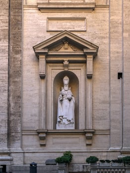 Vatican City - March 23, 2018 -  Statue of St. Gregorius Armenian, Illuminator at St.Peter's basilica in Vatican, Rome, Italy. He was the first official head of the Armenian Apostolic Church. photo