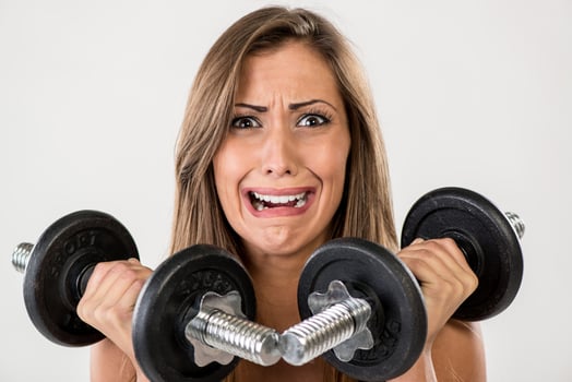 Fitness Woman Lifting Weights photo