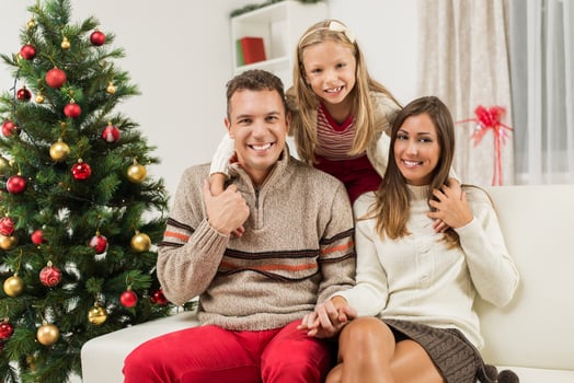 Happy Family At Christmas Or New Year Holiday photo