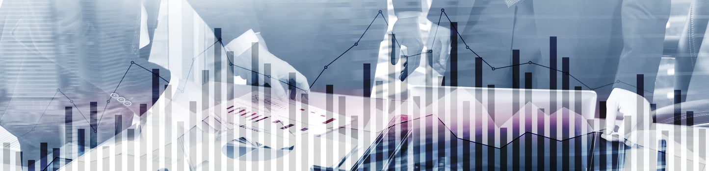 Concept of investing and analyzing a business. Abstract horizontal background photo