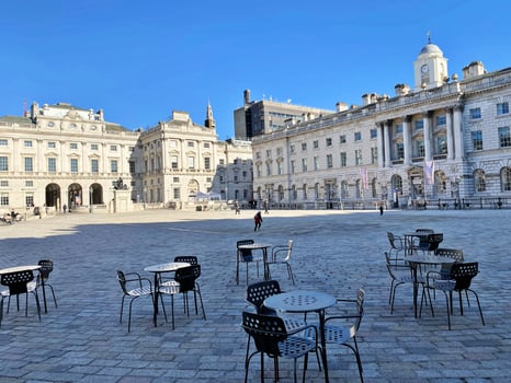 London in the UK in February 2022. A view of Somerset House in London photo