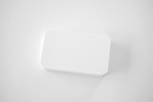 Mockup white business card on white background photo
