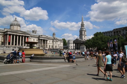 London in the UK in 2022. A view of Trafalgar Square photo