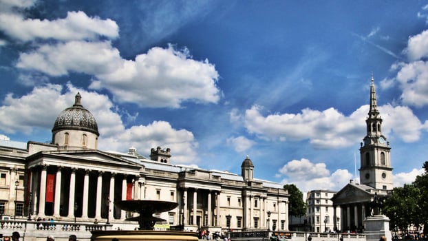 London in the UK in 2022. A view of Trafalgar Square photo