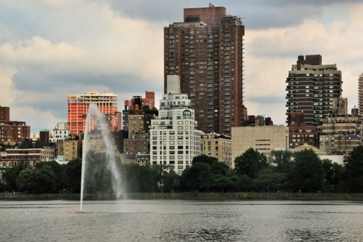 A Panoramic view of New York city in the USA photo