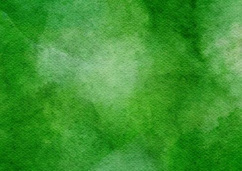 Green watercolor pain on paper texture, Beautiful background with stain watercolor photo
