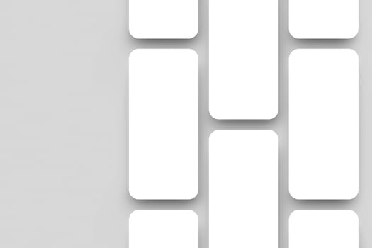 Smartphone app interface and social post presentation mockup photo
