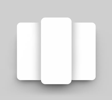 Smartphone app interface and social post presentation mockup photo