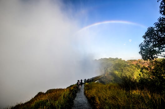 Victoria Falls at the border of Zambia and Zimbabwe photo