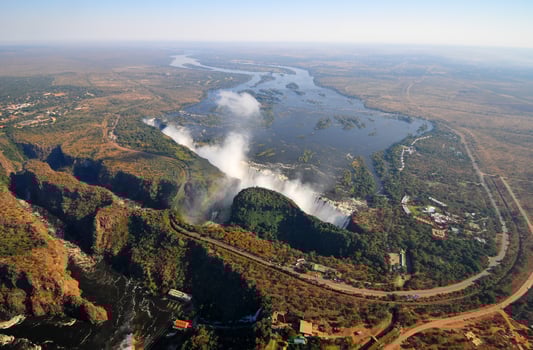 Victoria Falls at the border of Zimbabwe and Zambia photo