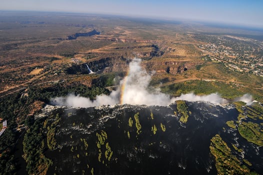 Victoria Falls at the border of Zimbabwe and Zambia photo