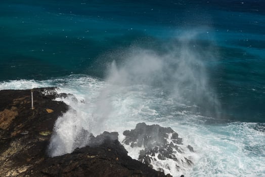 Halona Blow Hole Beach on Oahu, Hawaii photo