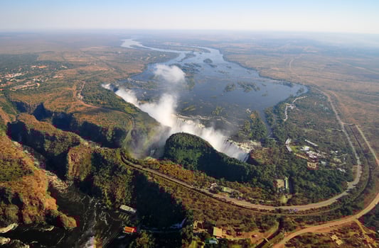 Victoria Falls at the border of Zimbabwe and Zambia photo