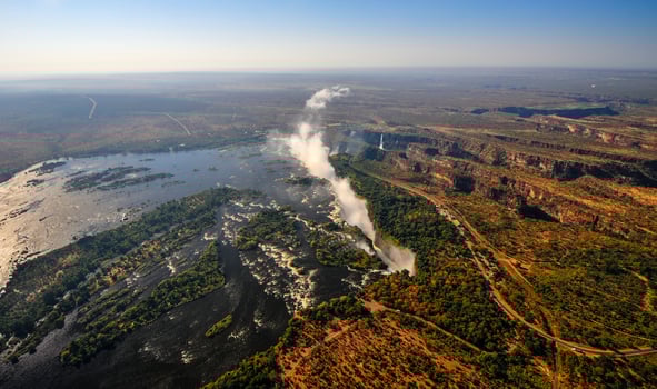 Victoria Falls at the border of Zimbabwe and Zambia photo