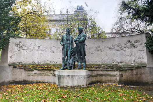 Memorial statue of Joseph Lanner and Johann Strauss the Elder, Vienna, 2022 photo