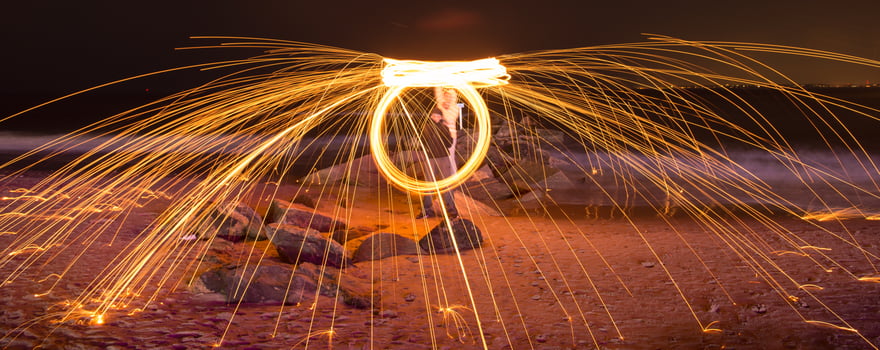 Burning Steel Wool photo